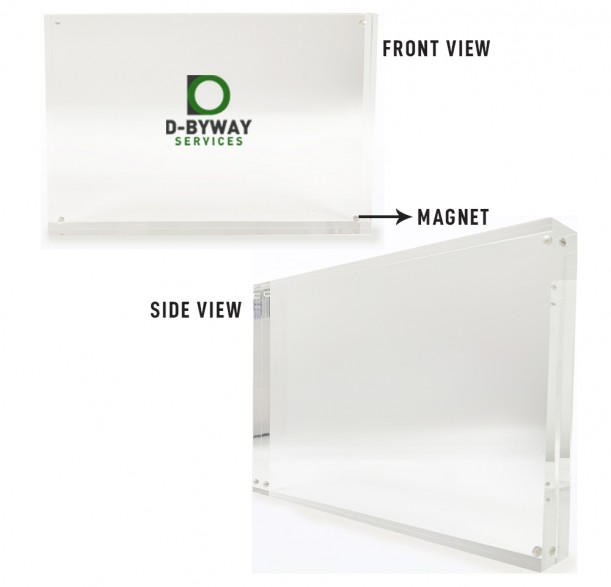 TABLE TOP 2-SIDED ACRYLIC FRAME - MAGNET (ES-34002)